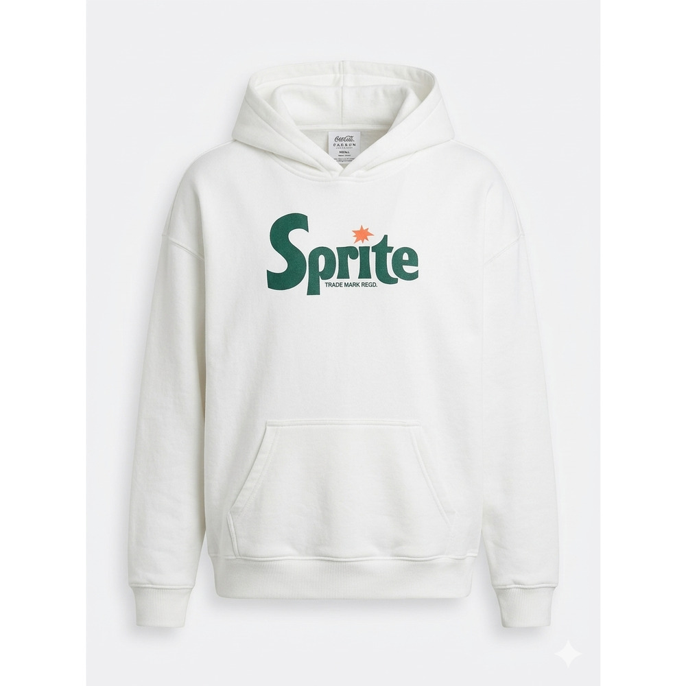 PacSun Sprite Coca-Cola Graphic Hoodie White Small Vintage Y2K‎ Aesthetic